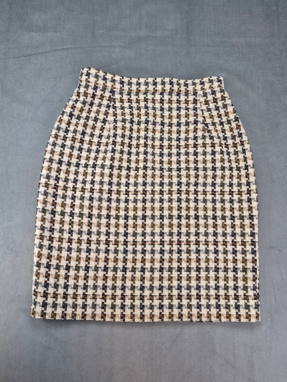 Jessica Scott Academia Clueless Tweed Vintage 90's Wool Blend Womens Medium